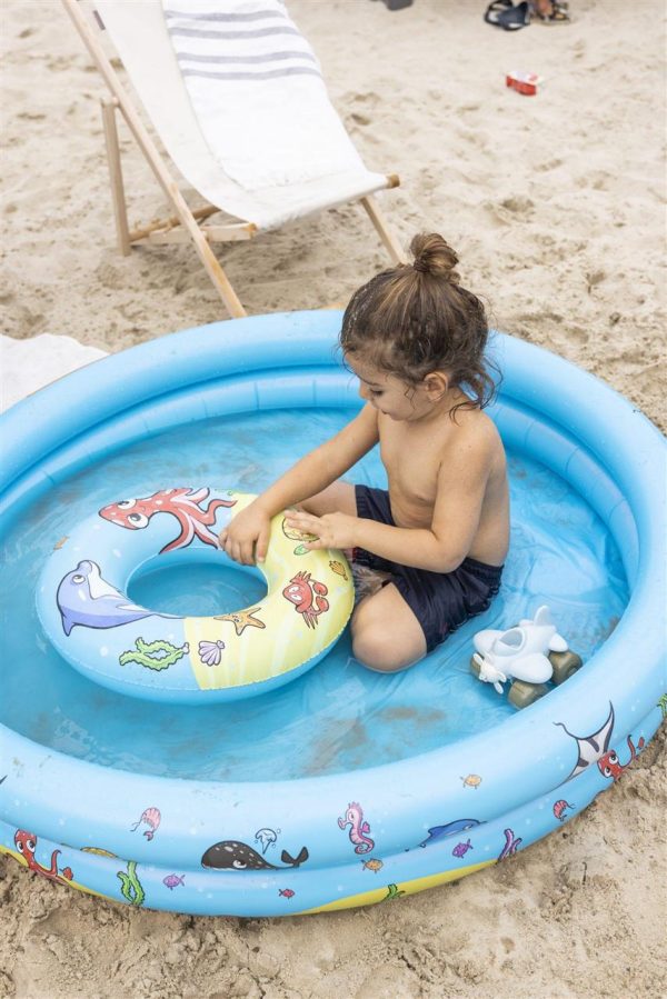 Swim Essentials Otroški napihljiv bazen – Sea animals Ø 120 cm - Image 2
