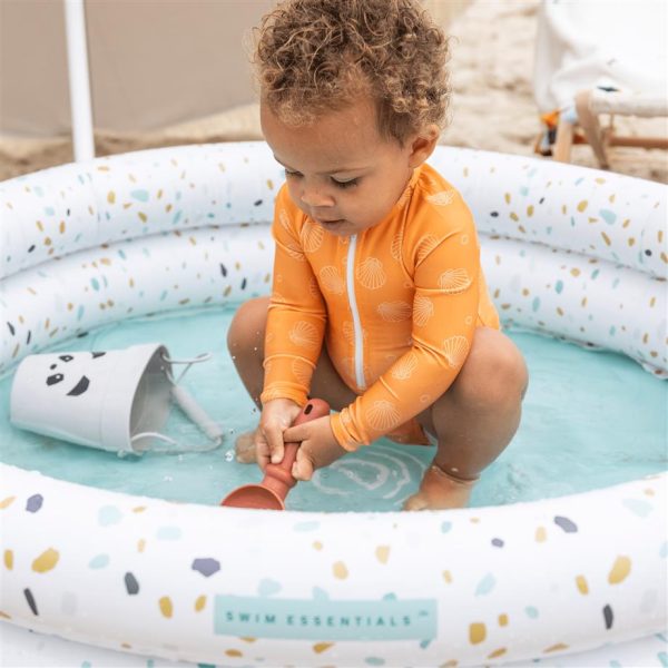 Swim Essentials Otroški napihljiv bazen - Terrazzo White Ø 100 cm