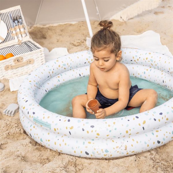 Swim Essentials Otroški napihljiv bazen - Terrazzo White Ø 100 cm - Image 5