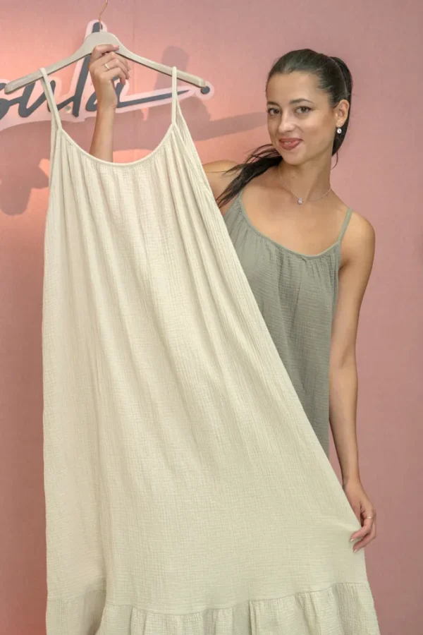 Dolga muslin obleka - Image 3