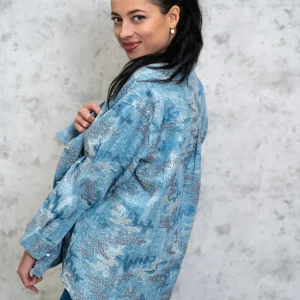 Jeans jakna z okraski - Image 3